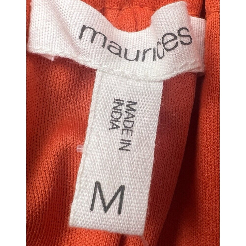 NWT Maurice’s Orange Floral Print Halter Top Sharkbite Hem‎ Maxi Dress Size MED - Picture 14 of 16